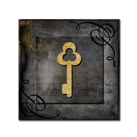 Trademark Fine Art LightBoxJournal 'Grunge Gold Crown Key' Canvas Art, 35x35 ALI10450-C3535GG